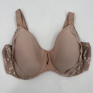 Elomi 4383 FAN Womens Full Cup Bra‎ Beige Lace Trim Underwire Support Size 36I